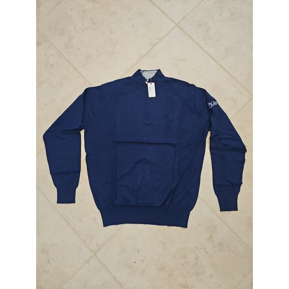 Peter Millar NWT 1/4 Zip Golf Pullover Light Sweater Blue M
